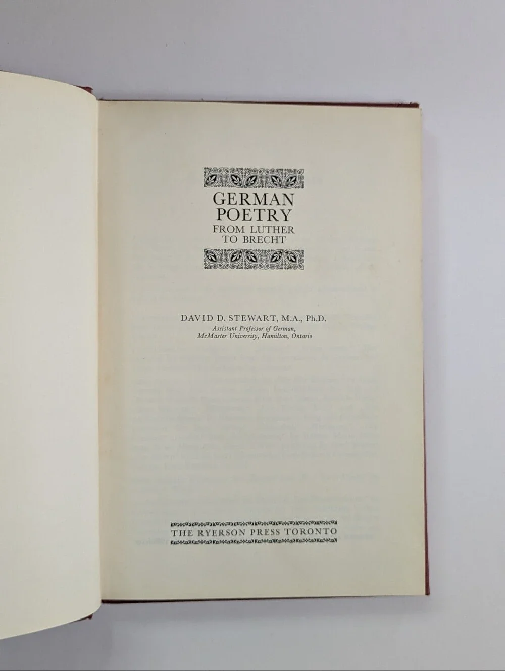 German Poetry From Luther To Brecht  Vintage Textbook 1964 - Picture 4 of 16